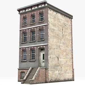 3D townhouse games model