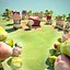 Cartoon Village Landscape