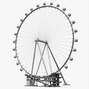3D model High Roller Ferris Wheel Rigged for Maya