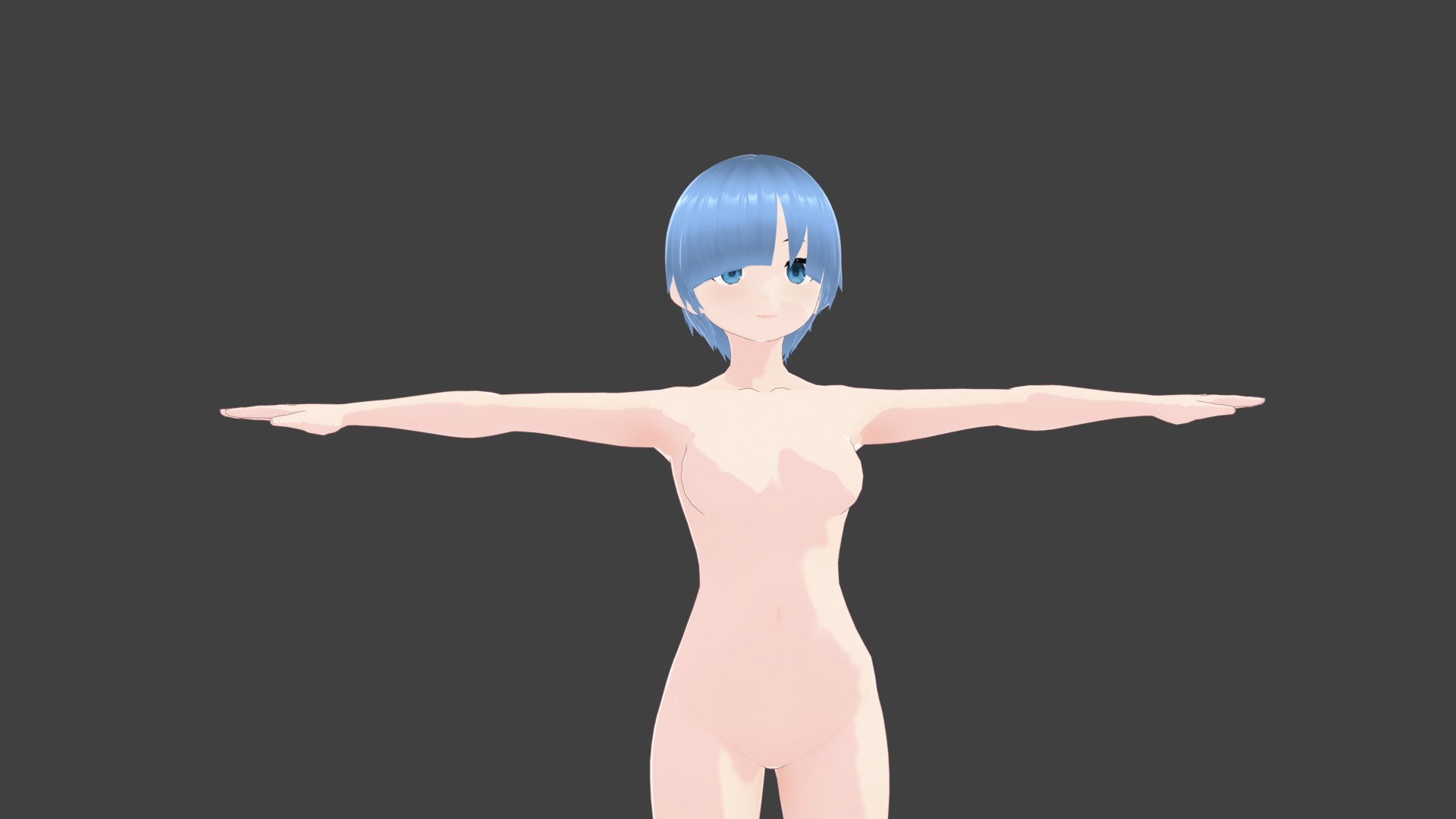 T Pose Rigged Model - Rem Anime Girl 3D Model Model - TurboSquid 2197965