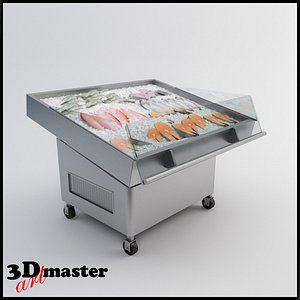 3d refrigerator table fish model