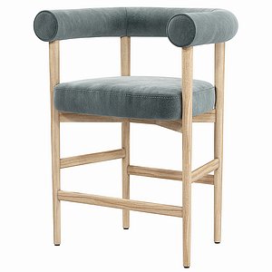 3D Crate and Barrel Mazz Counter Stool