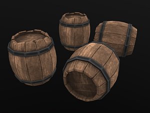 Stylized Barrel Low-poly