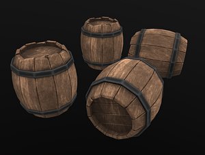 Stylized Barrel Low-poly