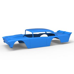 3D model Shell of Vintage Dirt Modified stock car Version 9 Scale 1 to 25