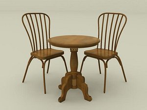 wooden chair and table set 2