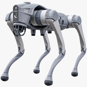 3D Rigged Unitree Go2 Robot Dog PBR