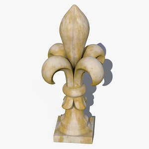 Fleur De Lis Finial Marble