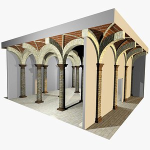 3d romanic vaulting column spacings