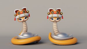 3D Rigged Cartoon Snake