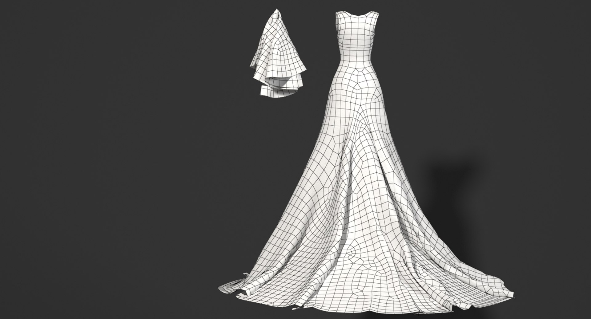 3D wedding dress model - TurboSquid 1178779