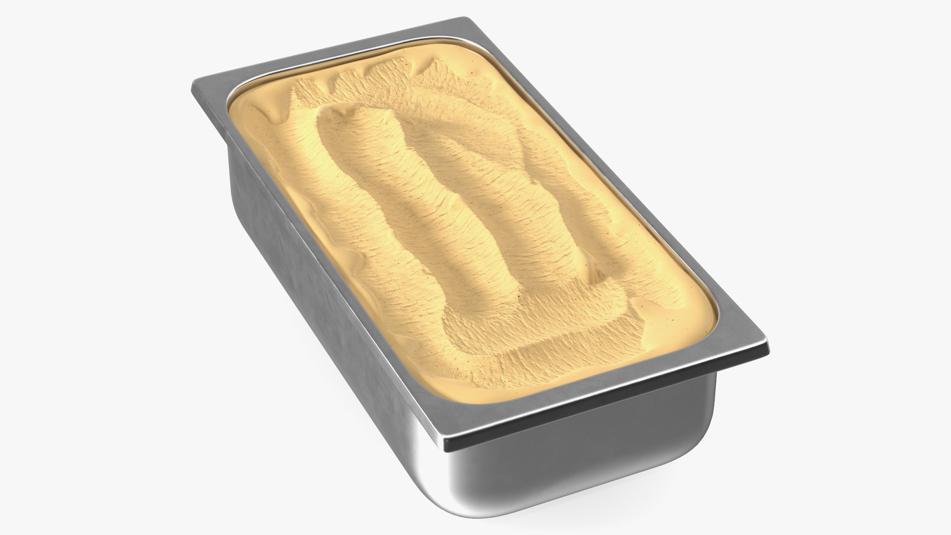 Caramel Ice Cream Tray 3D model preview