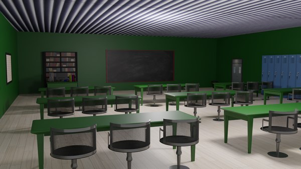 3D Classroom Interior