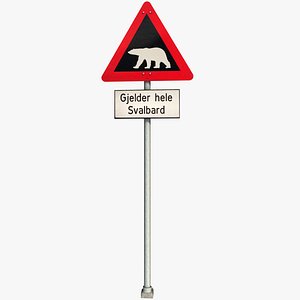 Svalbard Polar Bear Warning Sign