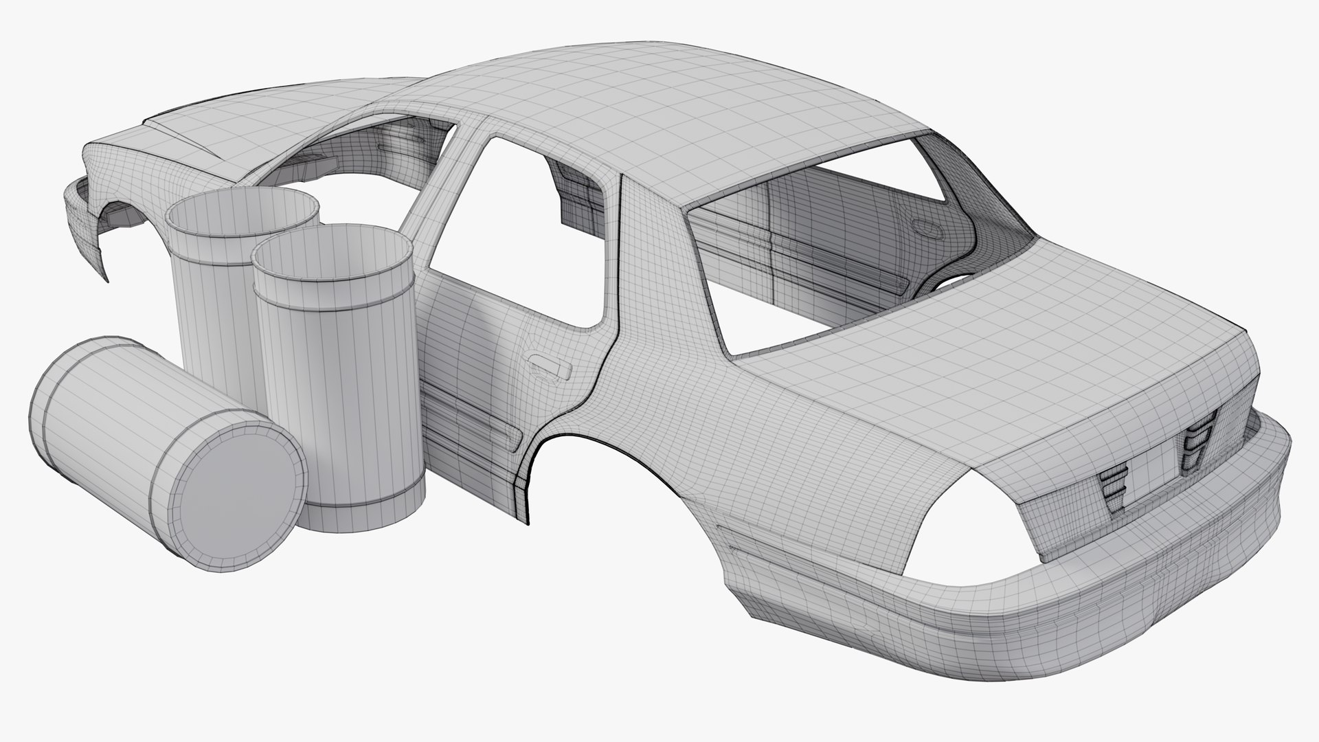 3D Scrap Car Model - TurboSquid 2395797
