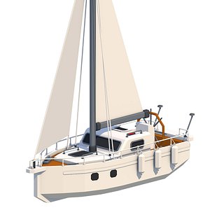 Cartoon YACHT 01 3D model