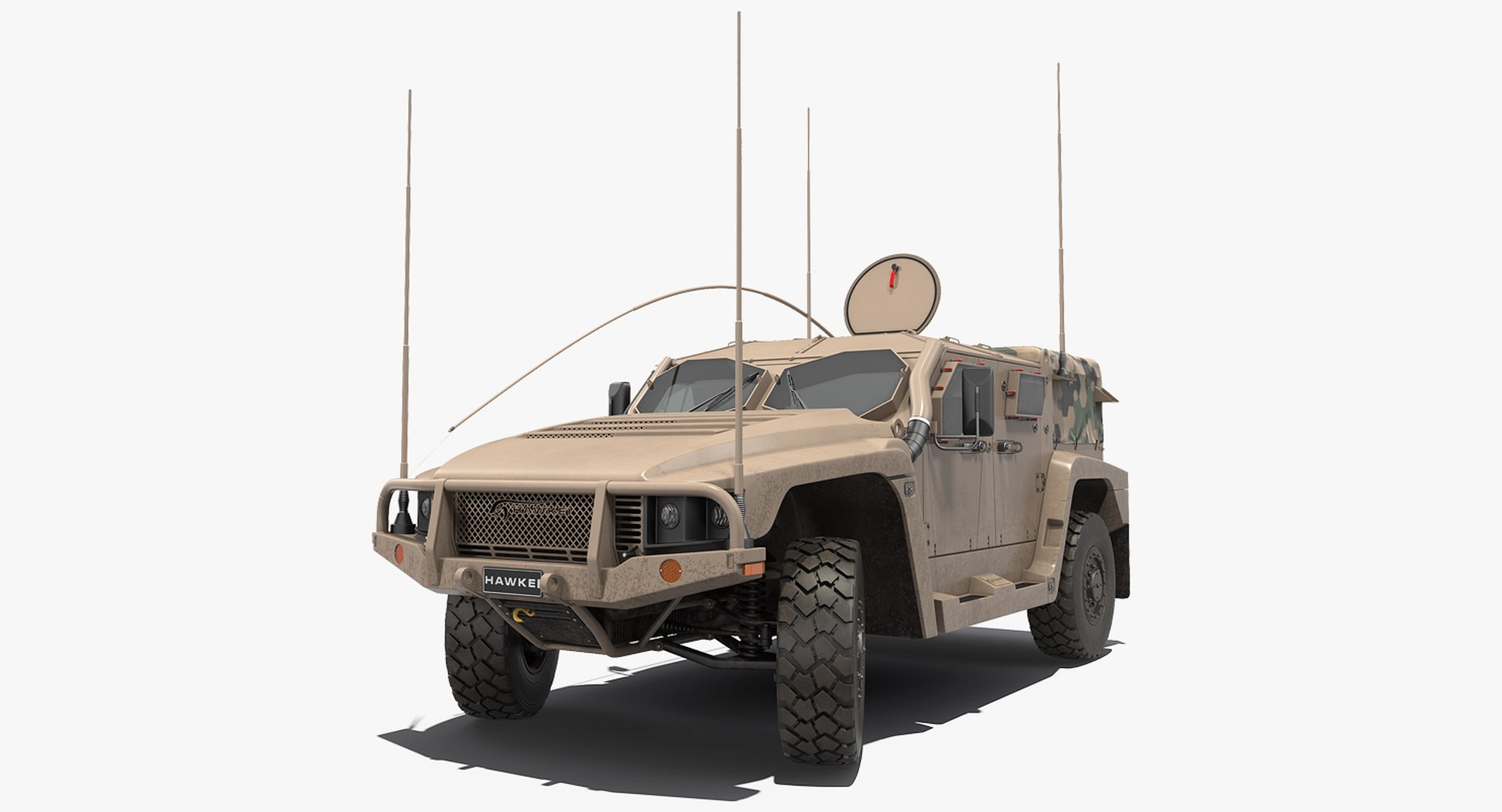 Hawkei 4x4 Protected Mobility Vehicle Rigged 3D Model 3D model preview