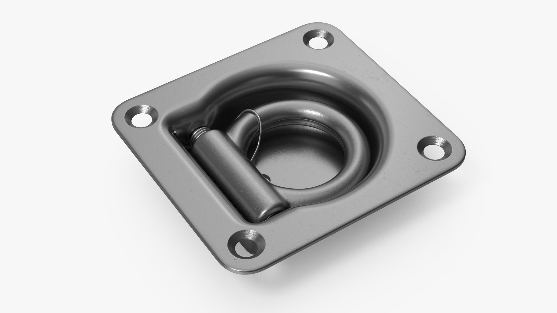 Stainless Steel D-Ring Anchor 3D model preview