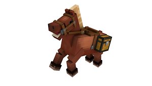 Cavalo Minecraft Modelo 3D - TurboSquid 1842572