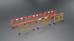 3D Road Barriers - 6 Barrier