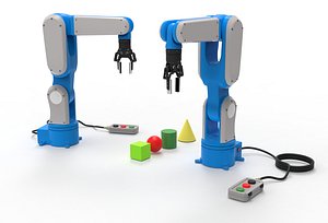 3D model robot industrial arm
