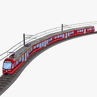 rhb abe 4-16 swiss electric passenger train called capricorn