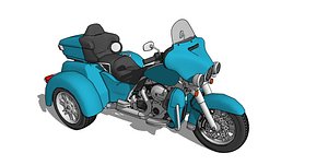 Harley Davidson Tri Glide 3d model