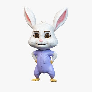 cute Rabbit rigged 3D