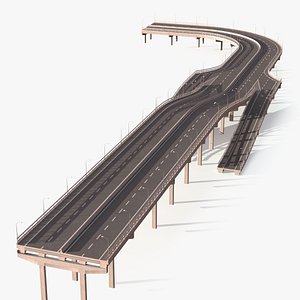 Connectable Highway Road Elements Entrance Ramp