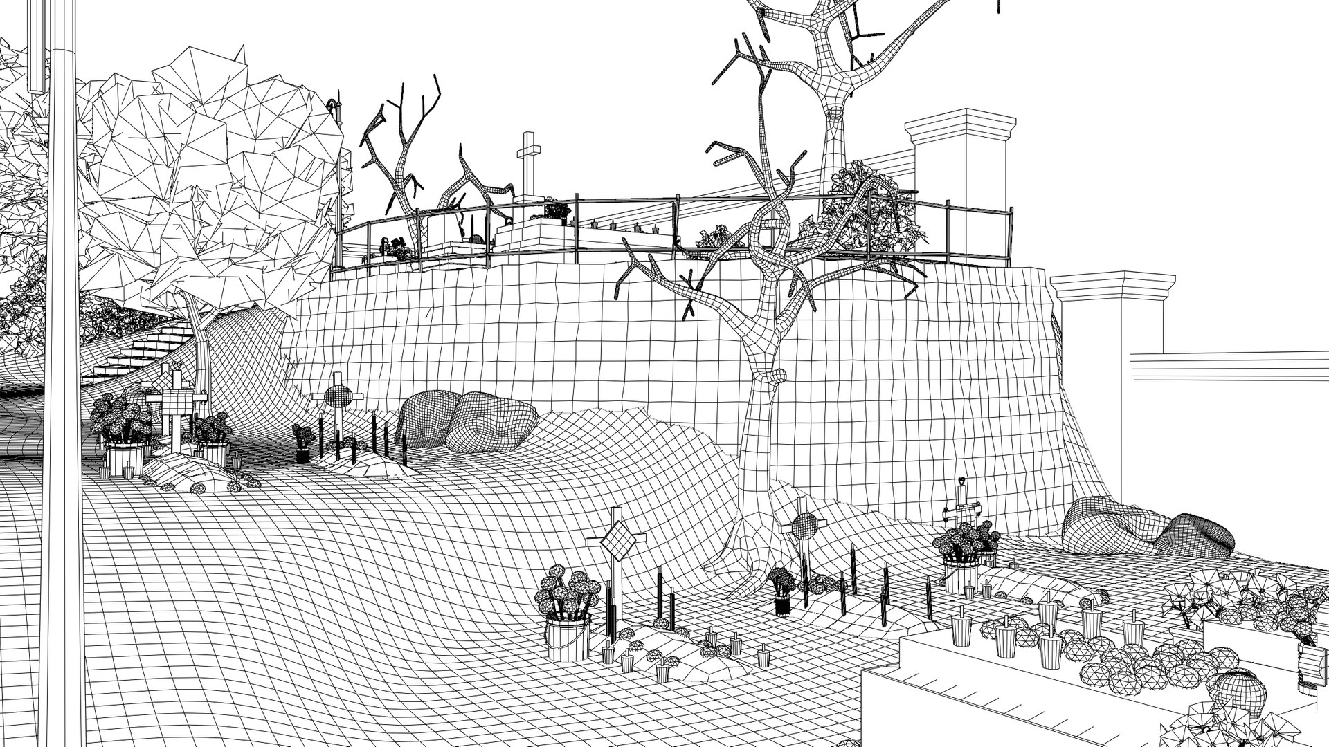 3D Day of the Dead Graveyard model https://p.turbosquid.com/ts-thumb/ZF/M6RX2G/Zg/wire5/png/1628111647/1920x1080/fit_q87/9c77555fdff9ea9425815d26631665f479e284df/wire5.jpg