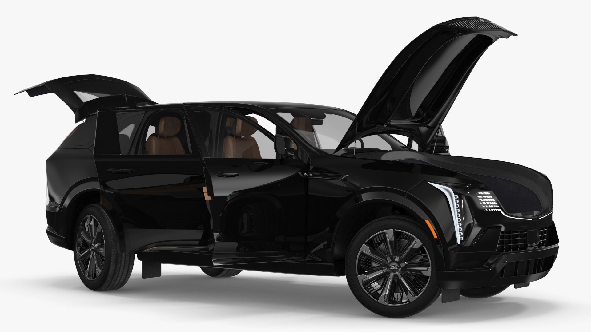 Cadillac Escalade IQ 2025 EV Black Raven Rigged for Maya 3D model preview