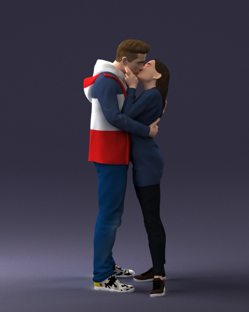 3D Kiss Couple Model - TurboSquid 1523117