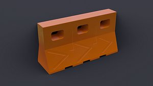 road roadblock block 3D model