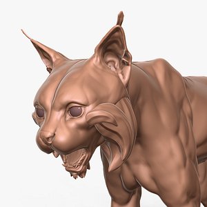 Bobcat Primary Forms Zbrush Sculpt 3D