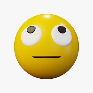 Rolling Eyes Up Face Emoticon Emoji or Smiley