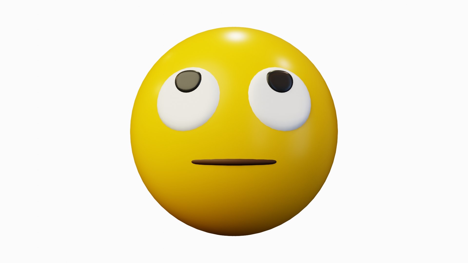 Free 3D Rolling Eyes Up Face Emoticon Emoji Or Smiley Model ...