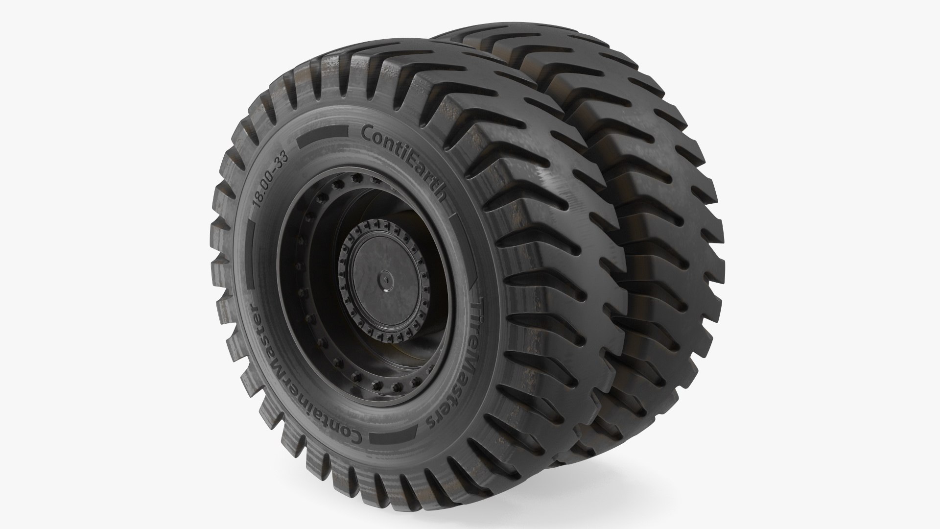 Heavy Duty Wheel for Reachstackers 3D model preview