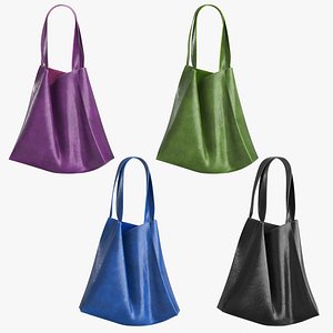 3D model Womens Leather Bag 4 colors