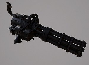 minigun gun 3d model