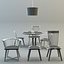 3d model vienna chair table set