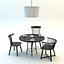3d model vienna chair table set