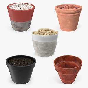 Flower Pots Collection 5 3D model