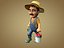 3D model farm farmer garden