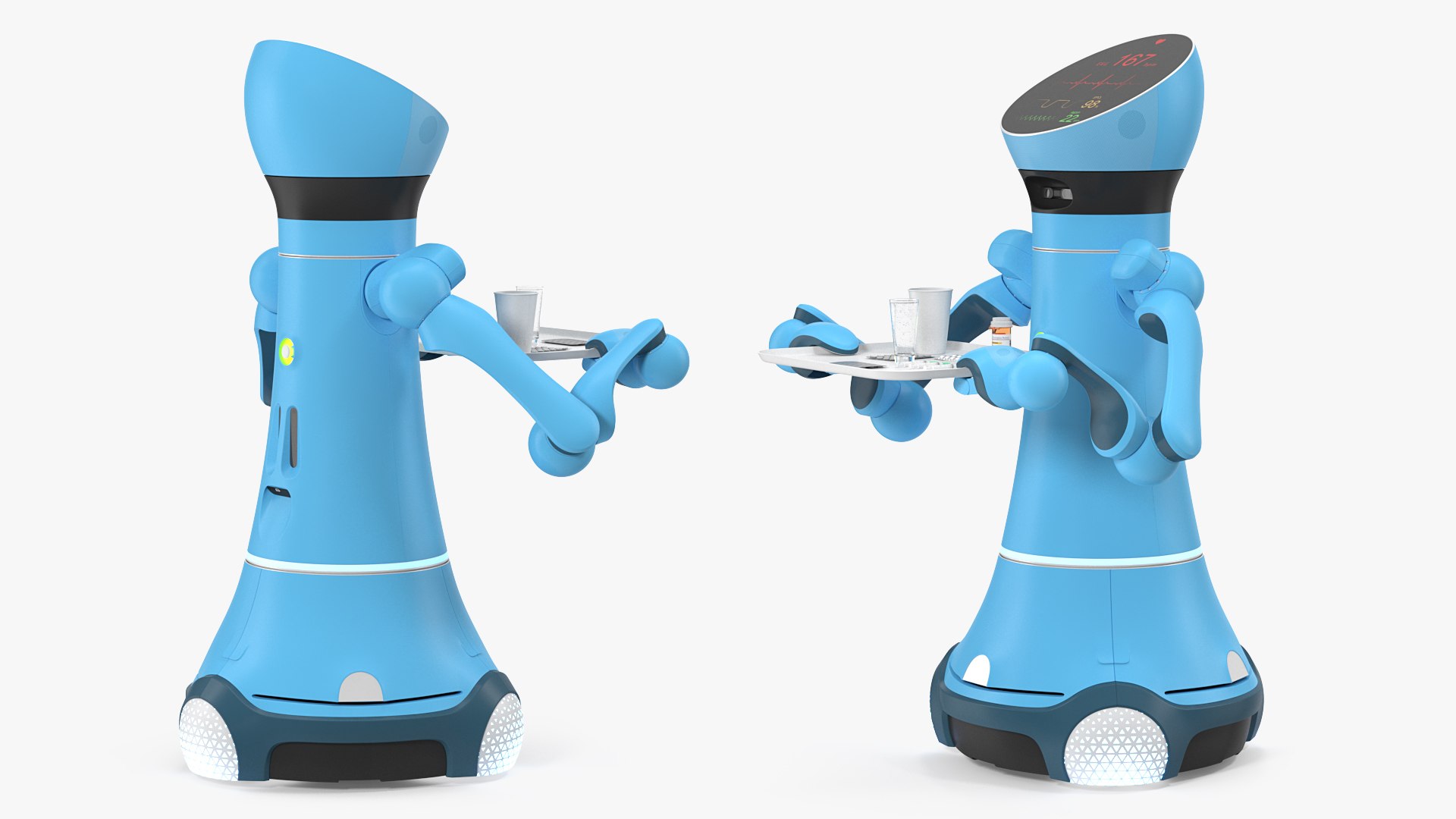 Medical Service Robot with Medicine 3D model preview