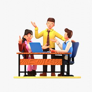 3D Business Team model