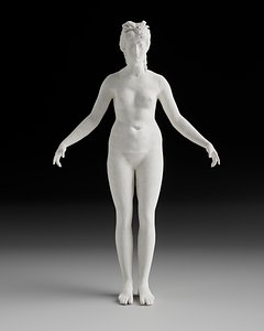 Venus statue 3D model Rigged High Poly and Low Poly 3D