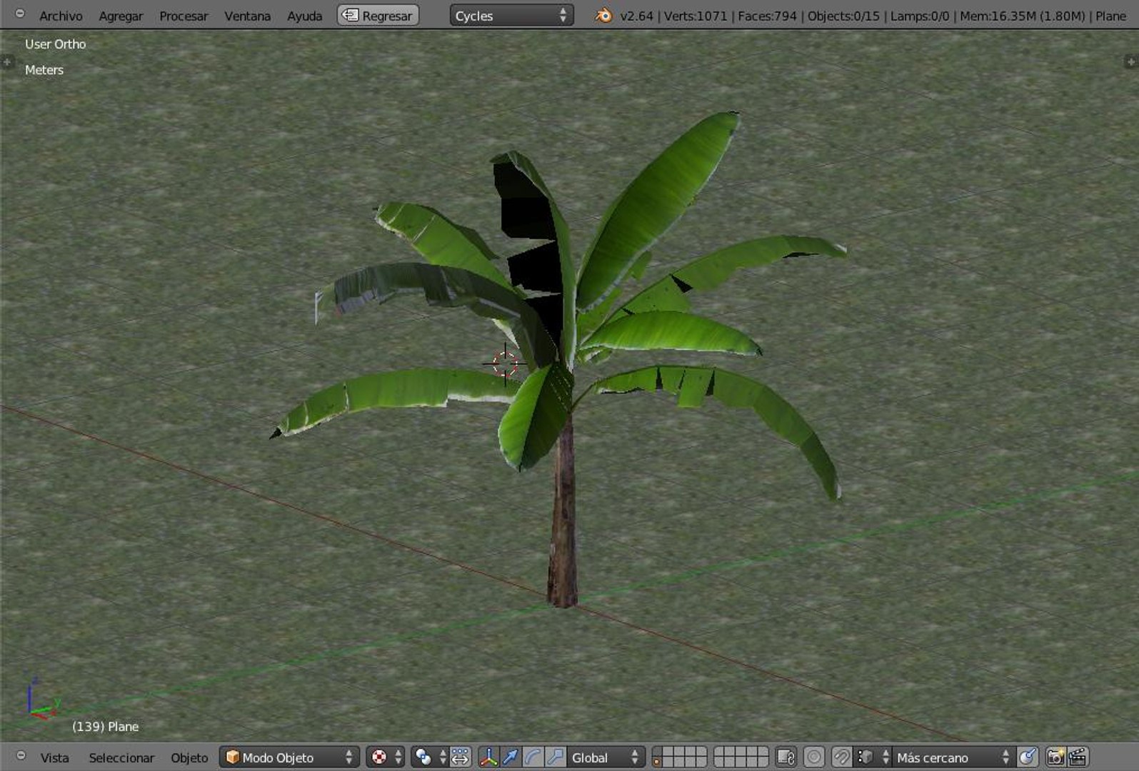 3D OBJ Banana tree 2