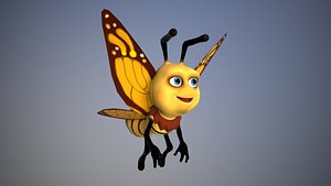 3D model cartoon butterfly