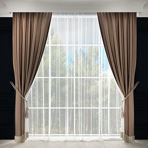 Curtain with fringe