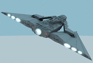 batwingcruiser unknown space 3d lwo